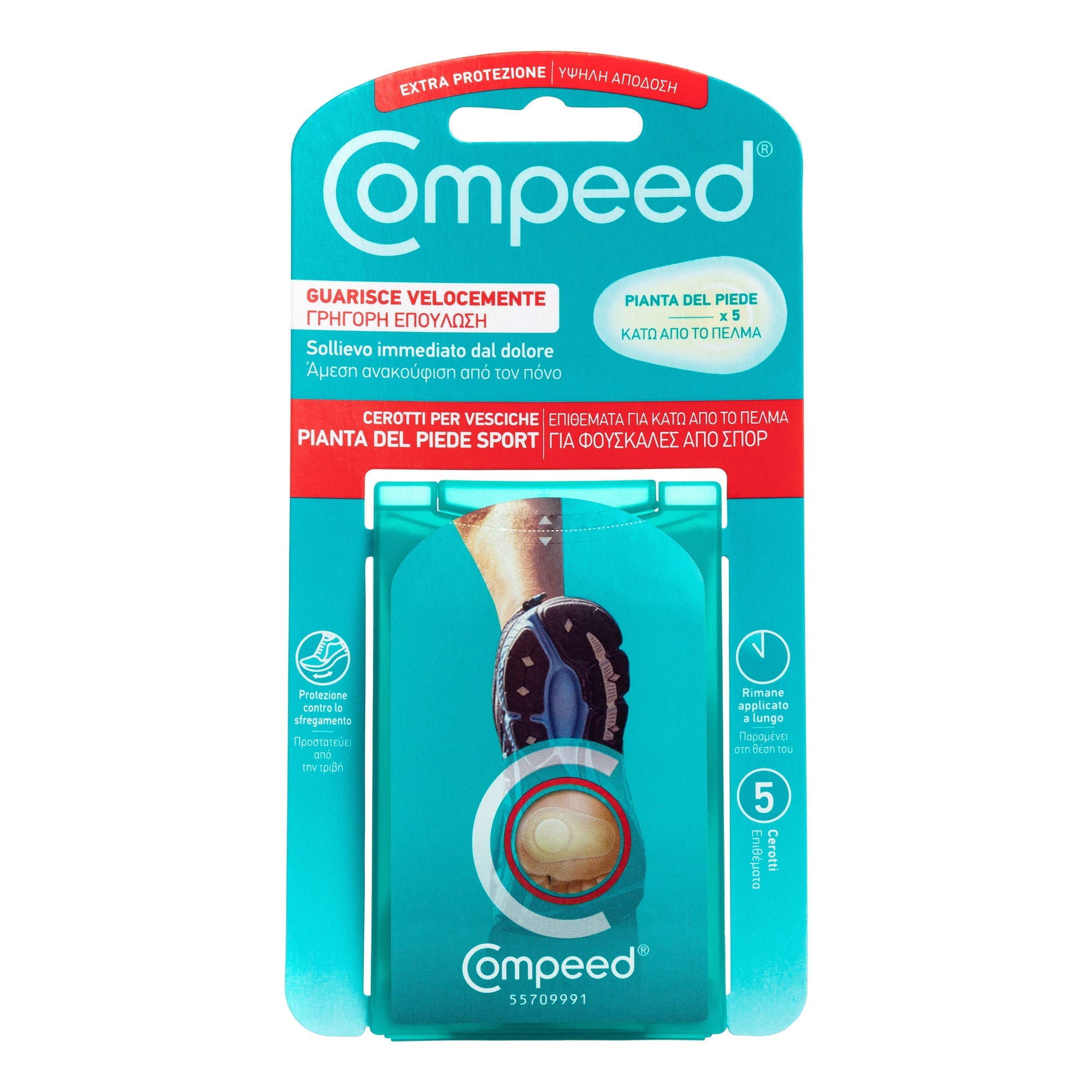 COMPEED CEROTTI PER VESCICHE PIANTA PIEDE SPORT 5 PEZZI