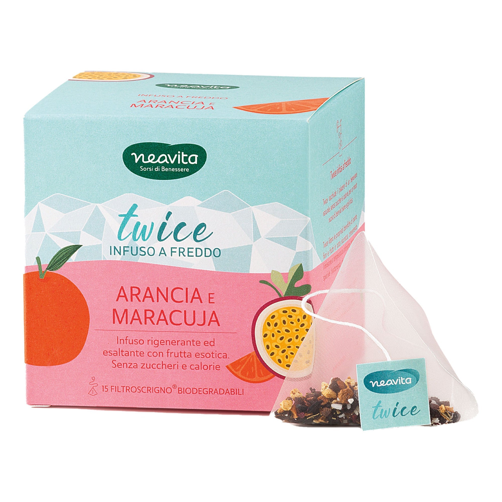 INFUSO TWICE ARANCIA E MARACUJA FILTROSCRIGNO 15 FILTRI 3,5G