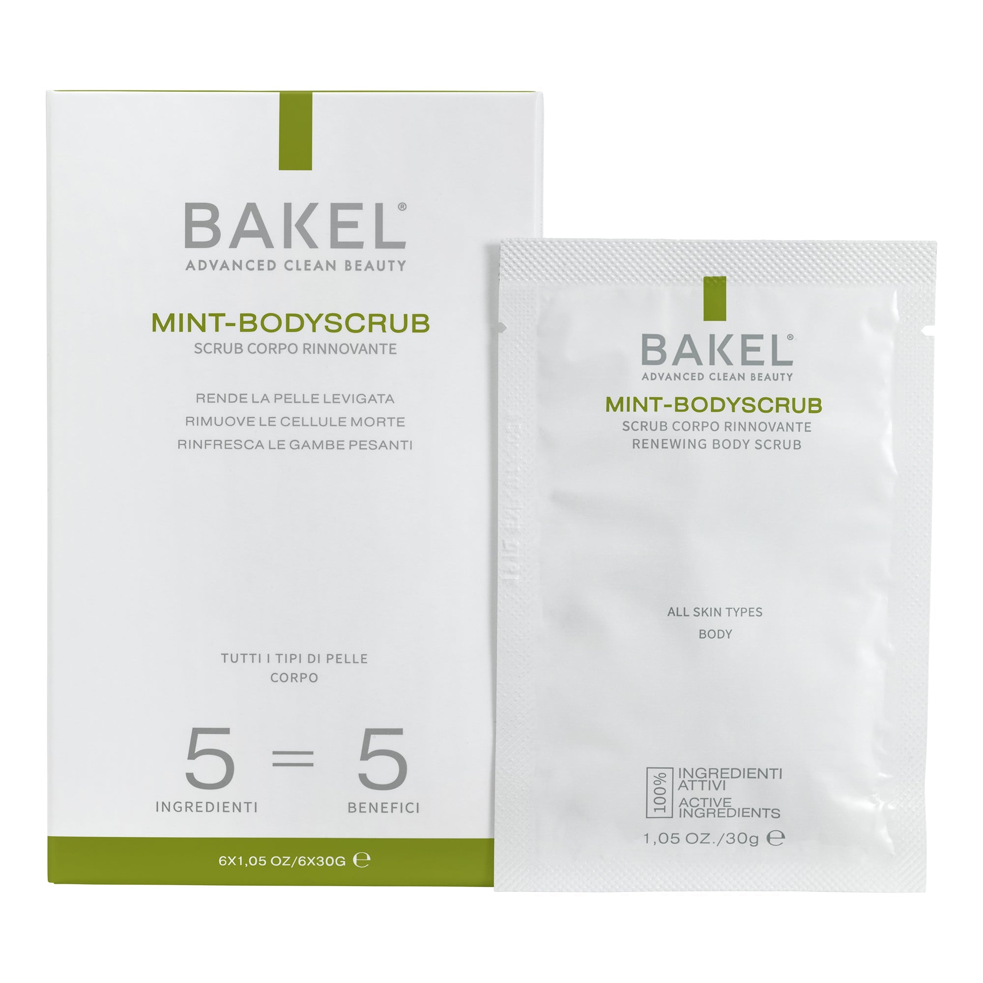 BAKEL MINT BODYSCRUB 6 X 30 G