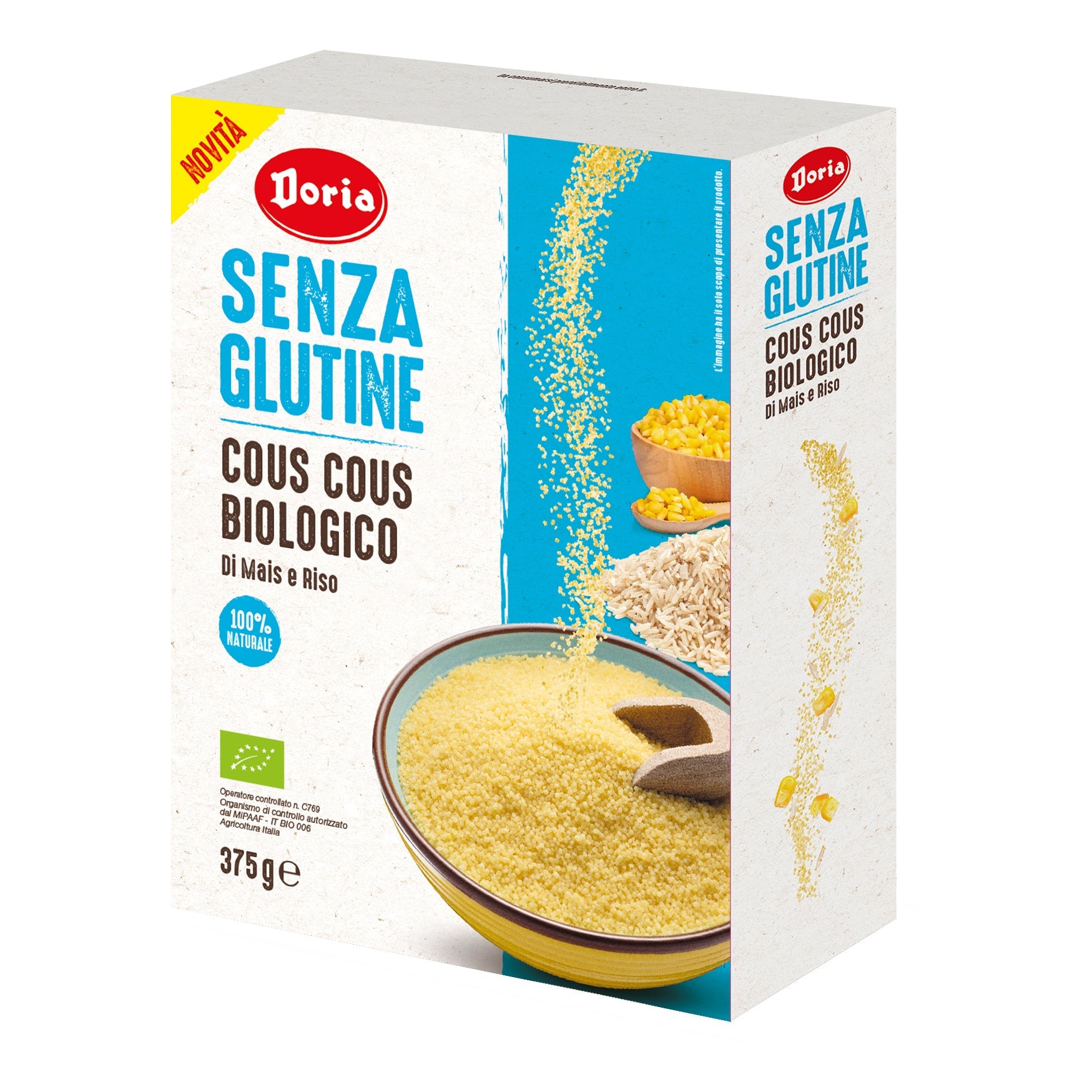 DORIA COUS COUS BIOLOGICO MAIS-RISO 375 G