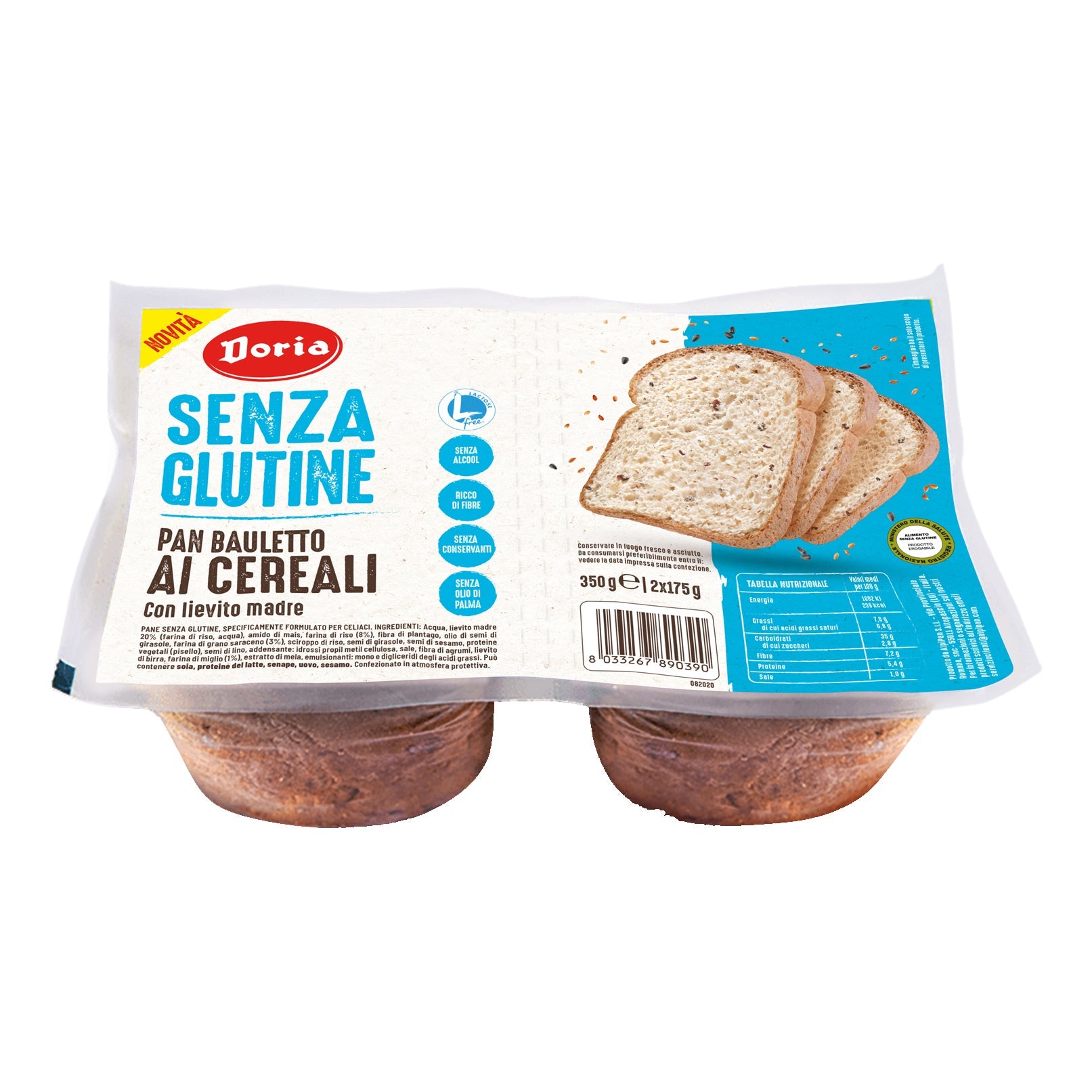 DORIA PAN BAULETTO CEREALI 2 PEZZI DA 175 G