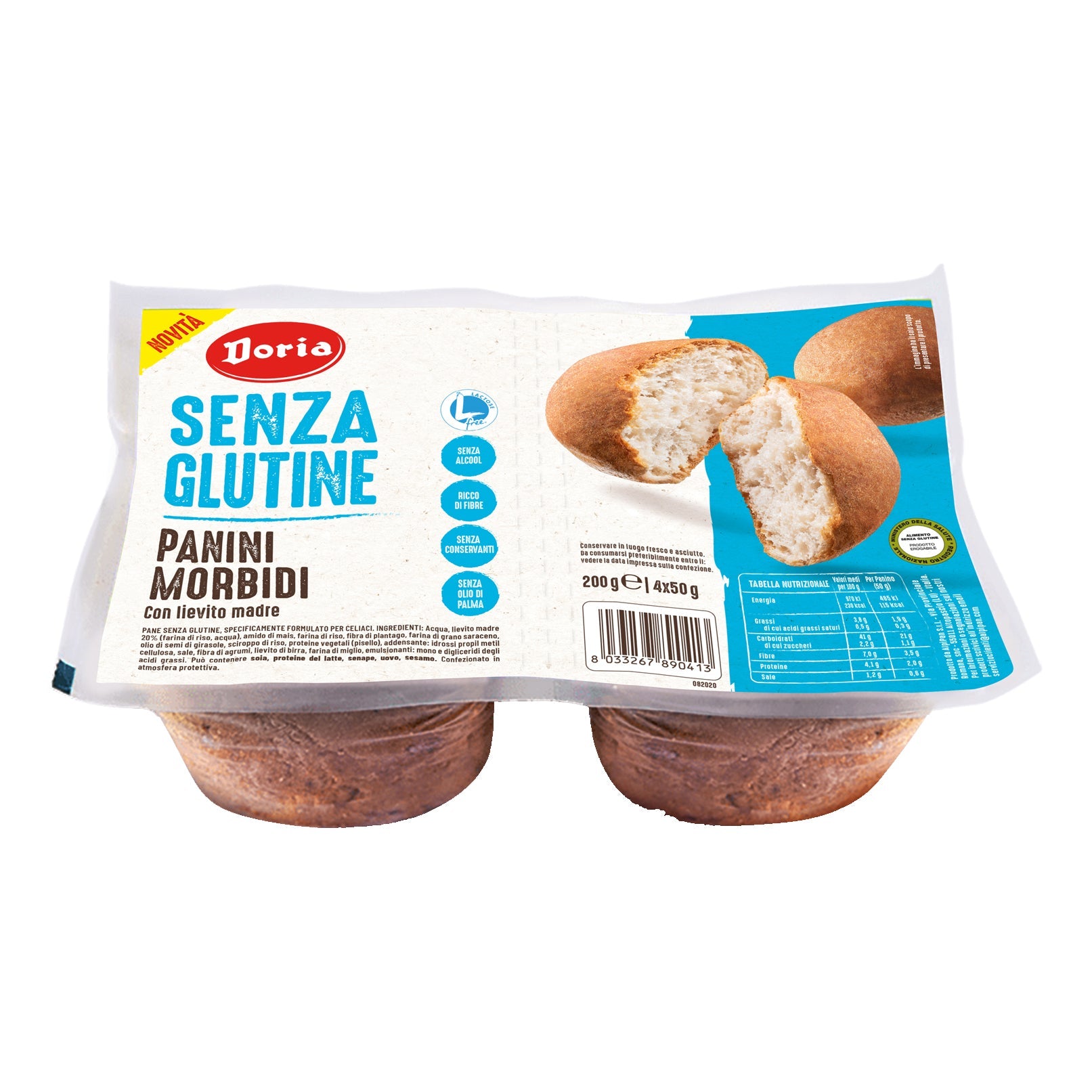DORIA PANINI MORBIDI 4 PEZZI DA 50 G