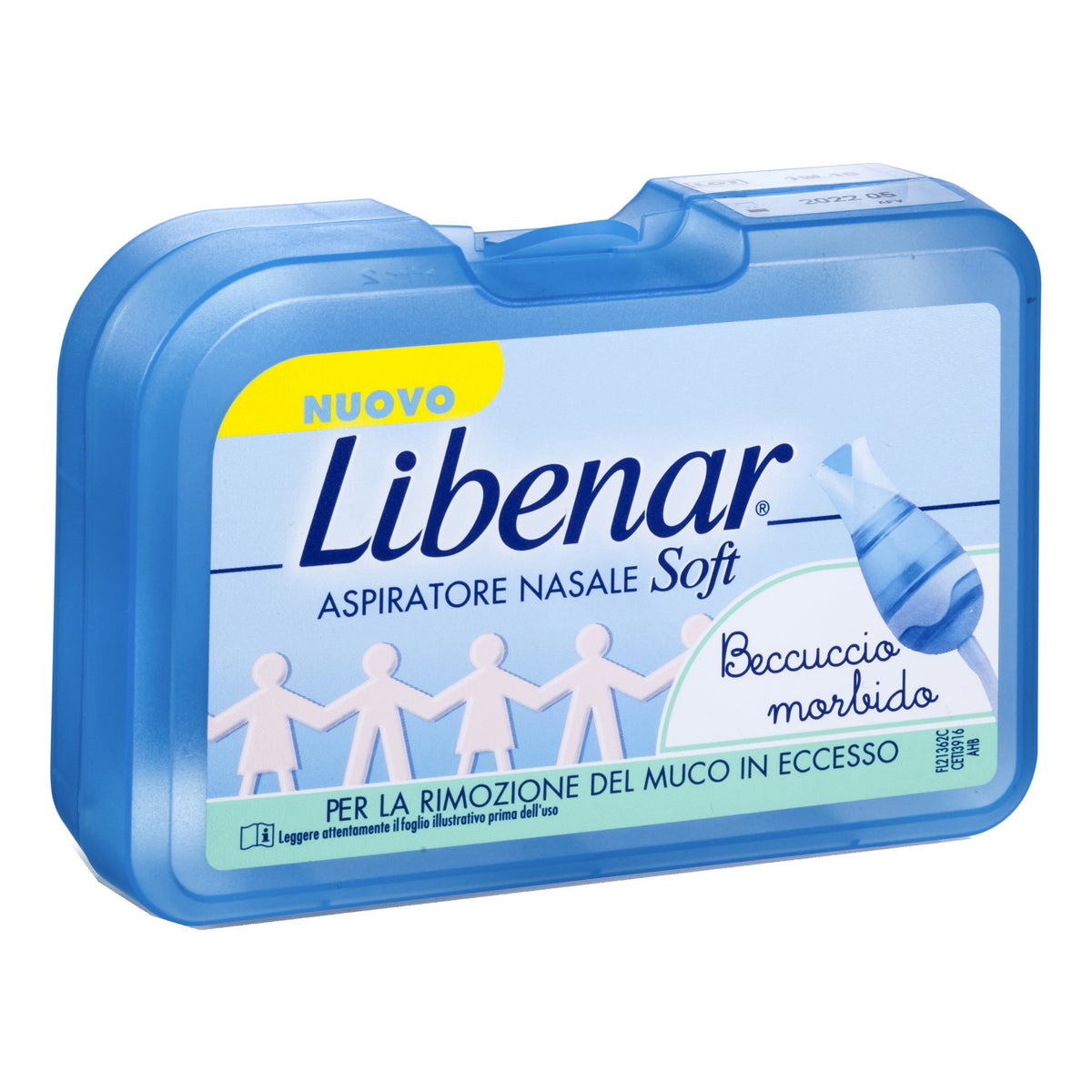 ASPIRATORE NASALE SOFT LIBENAR + 5 FILTRI CON BECCUCCIO ULTRA FLESSIBILE