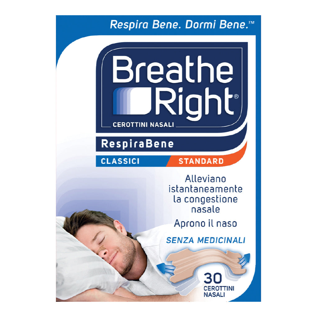 CEROTTI NASALI BREATHE RIGHT CLASSICI 30 PEZZI