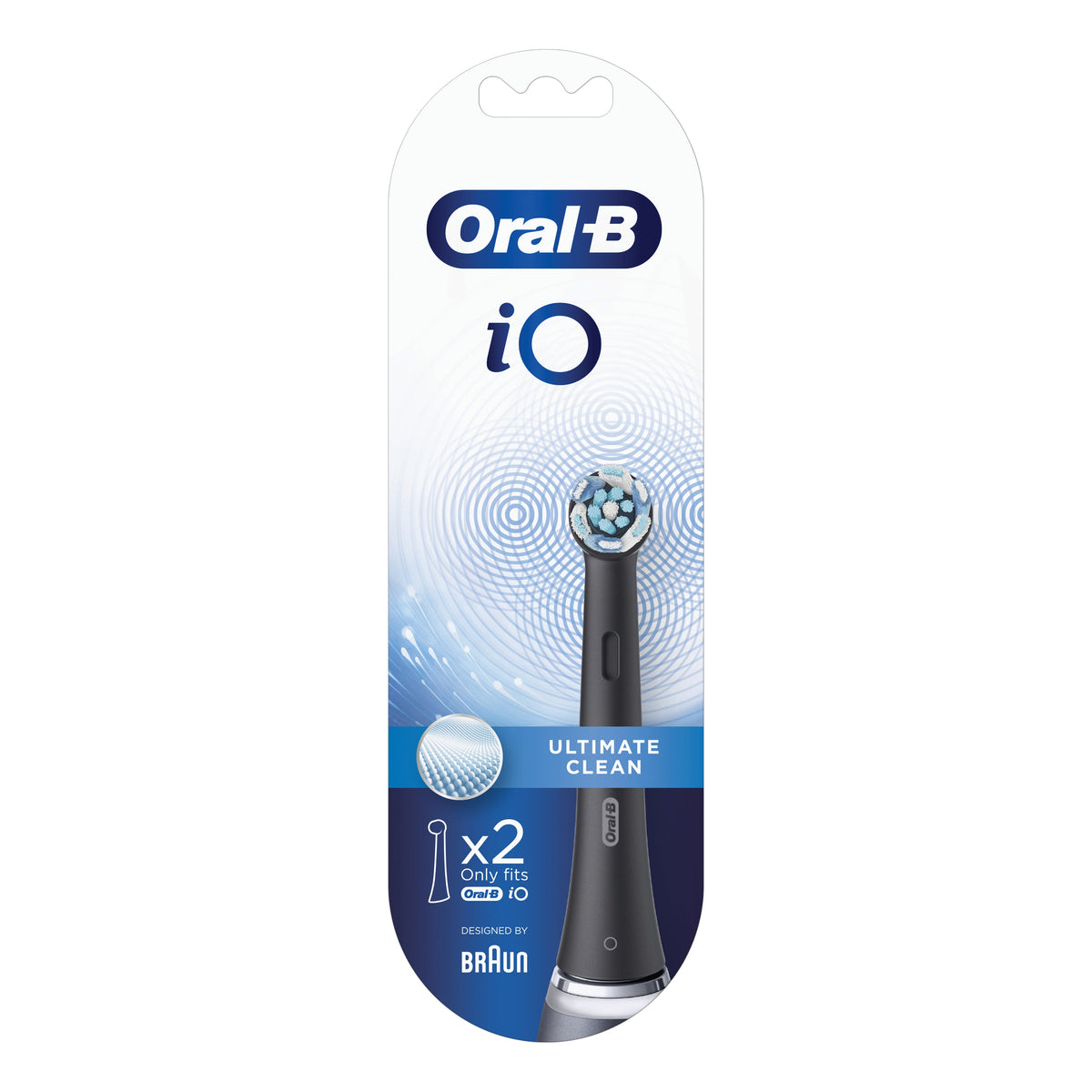 ORALB POWER REFILL IO ULTIMATE CLEAN BLACK 2 PEZZI