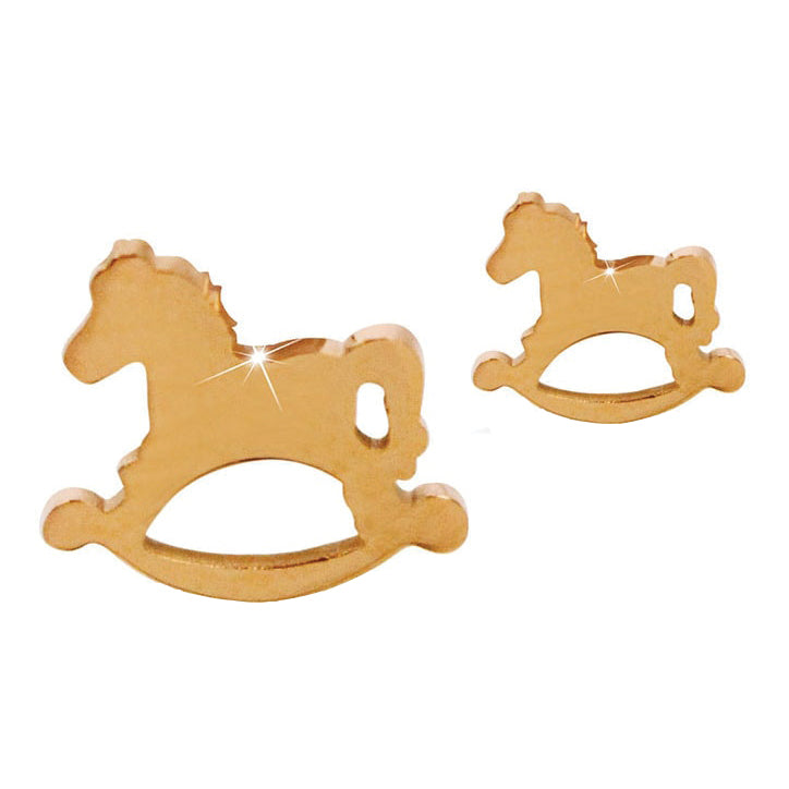MJ POST 293 KIDS CAVALLO A DONDOLO ORO ROSA
