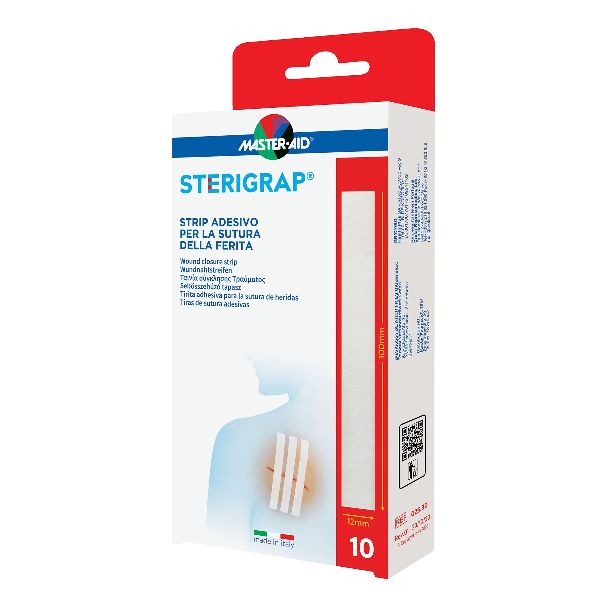 MASTER-AID STERIGRAP STRIP ADESIVO SUTURA FERITE 100X12 MM 6PEZZI