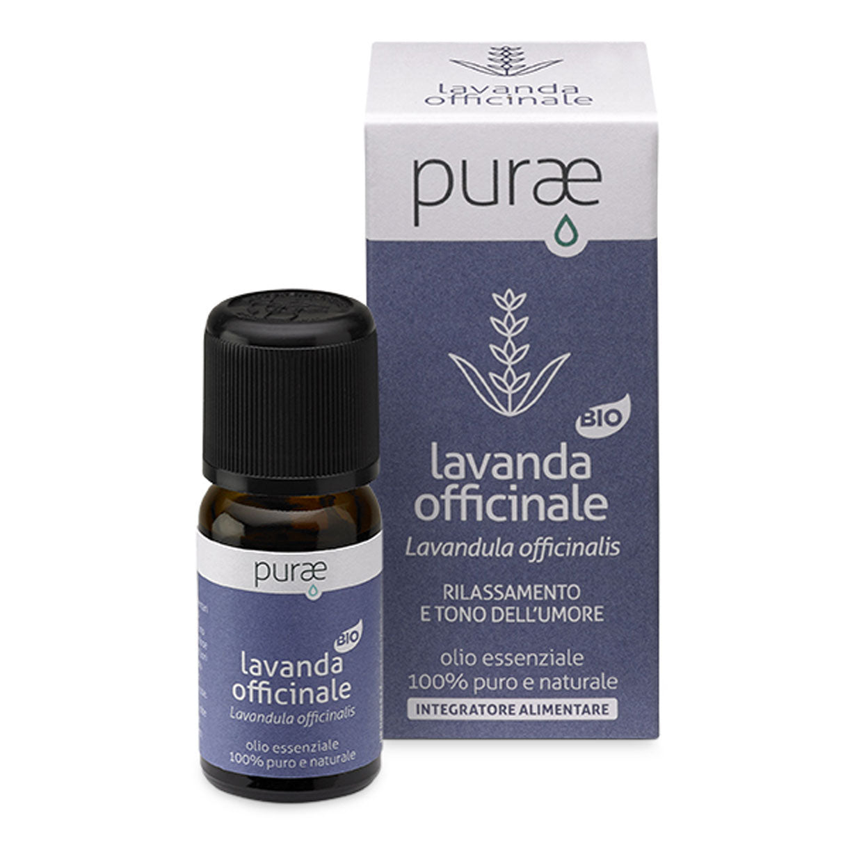 PURAE LAVANDA OFFICINALE BIO FIORI OLIO ESSENZIALE 10 ML