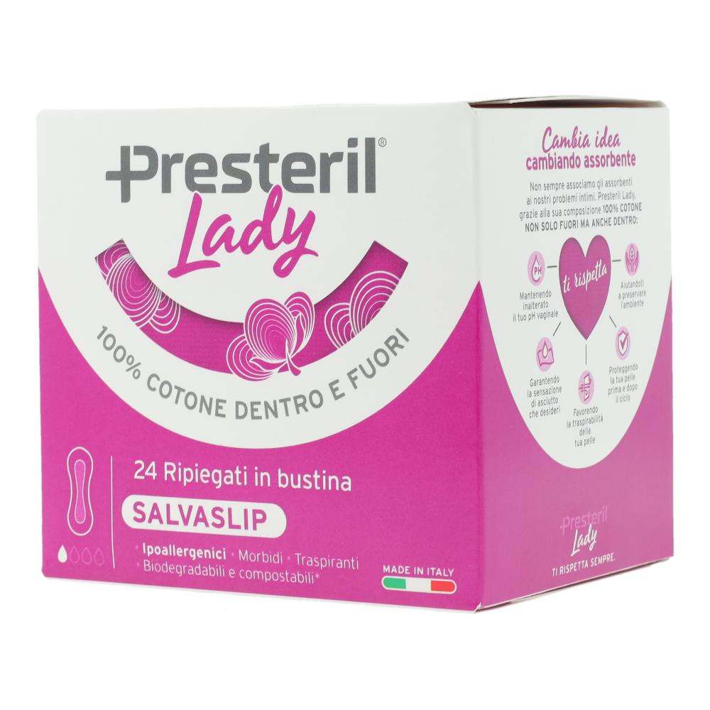 LADY PRESTERIL PROTEGGI SLIP RIPIEGATI BIODEGRADABILI 24 PEZZI