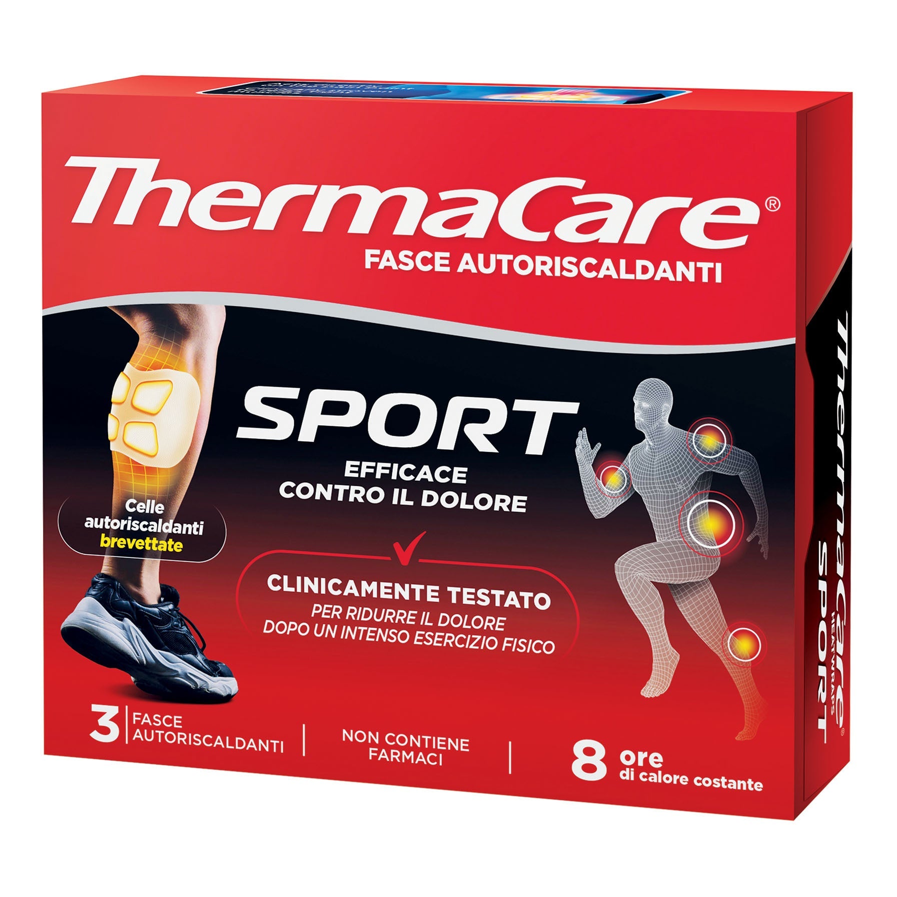 CEROTTO THERMACARE SPORT 8 ORE 3 PEZZI