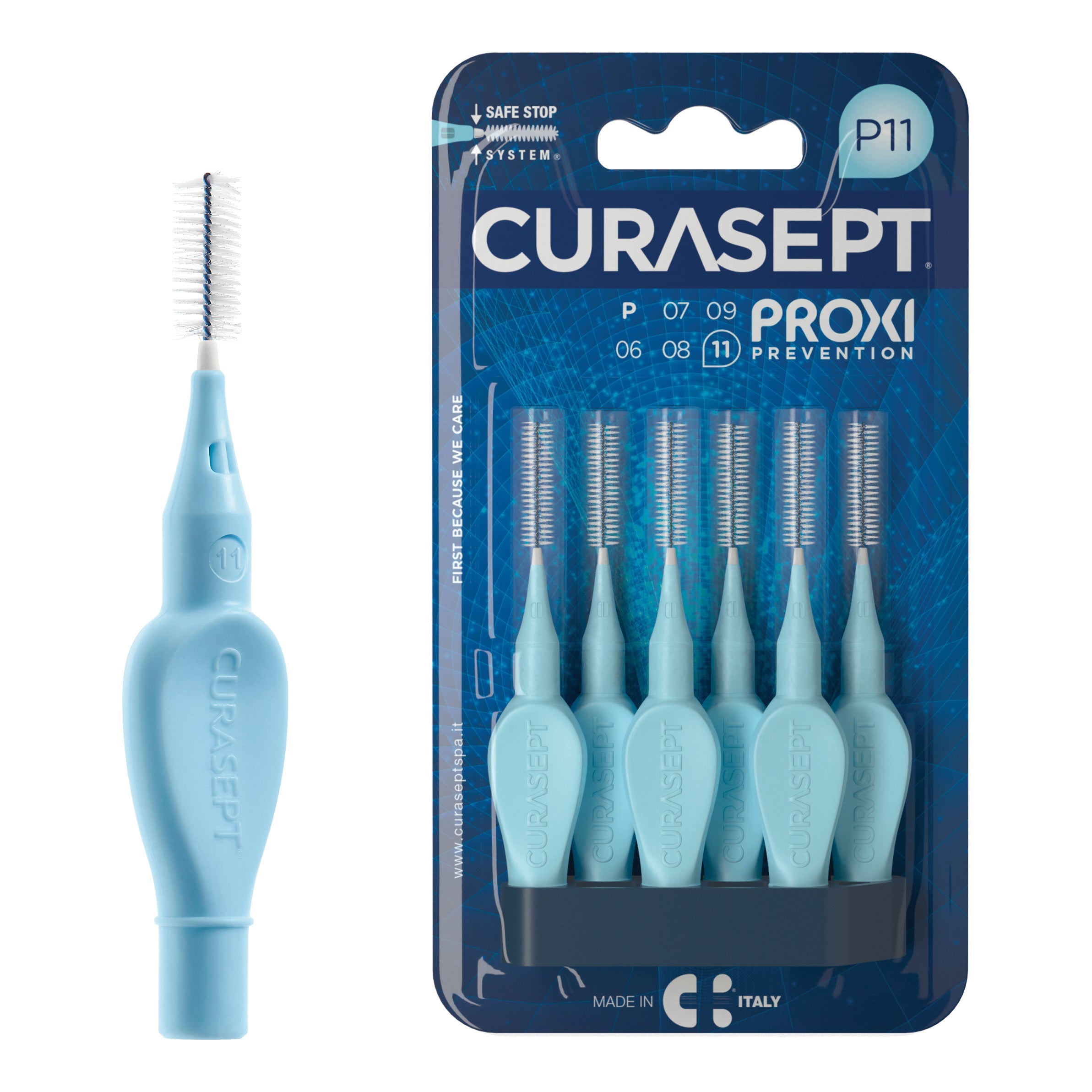 CURASEPT PROXI P11 AZZURRO/LIGHT BLUE 6 PEZZI