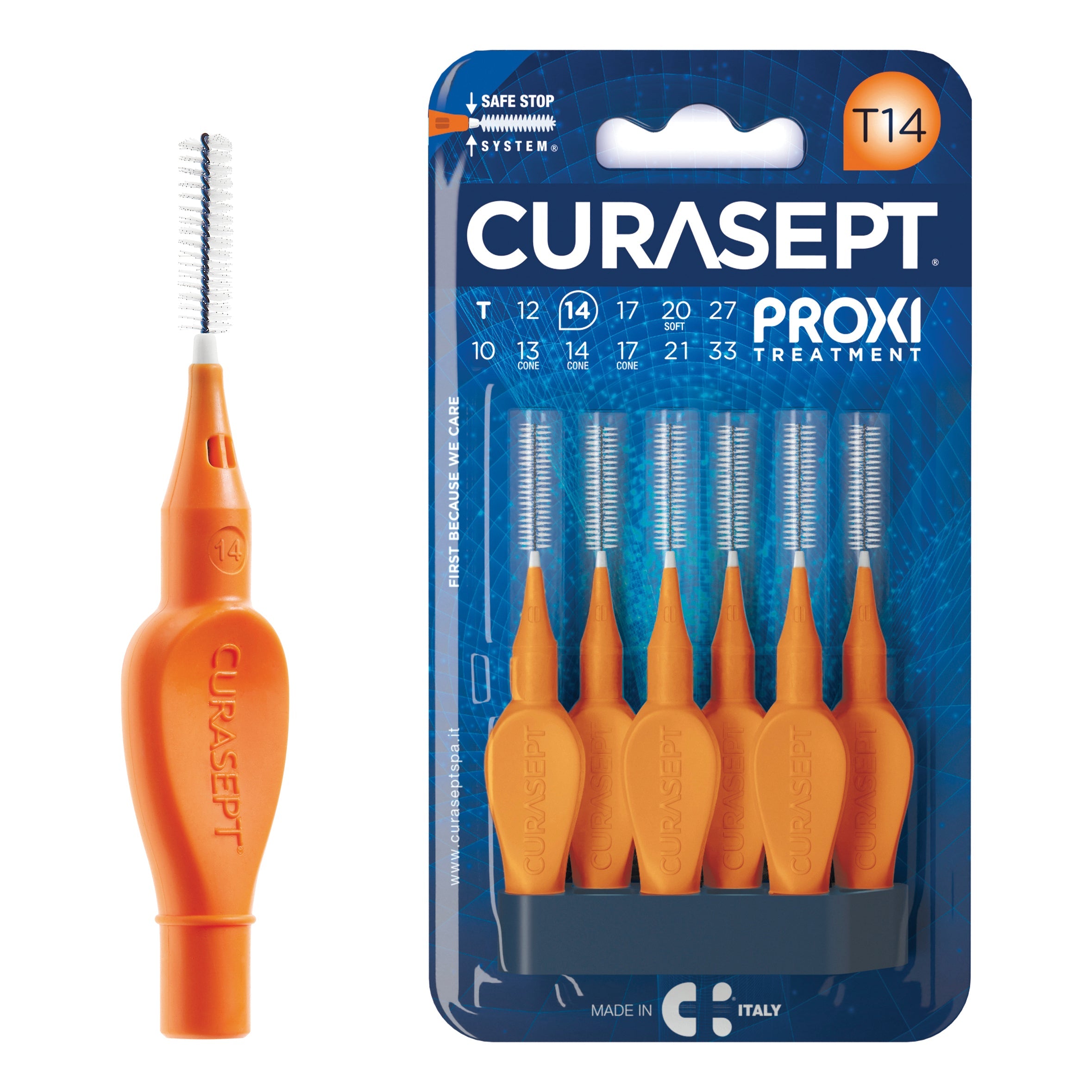 CURASEPT PROXI T14 ARANCIO/ORANGE 6 PEZZI