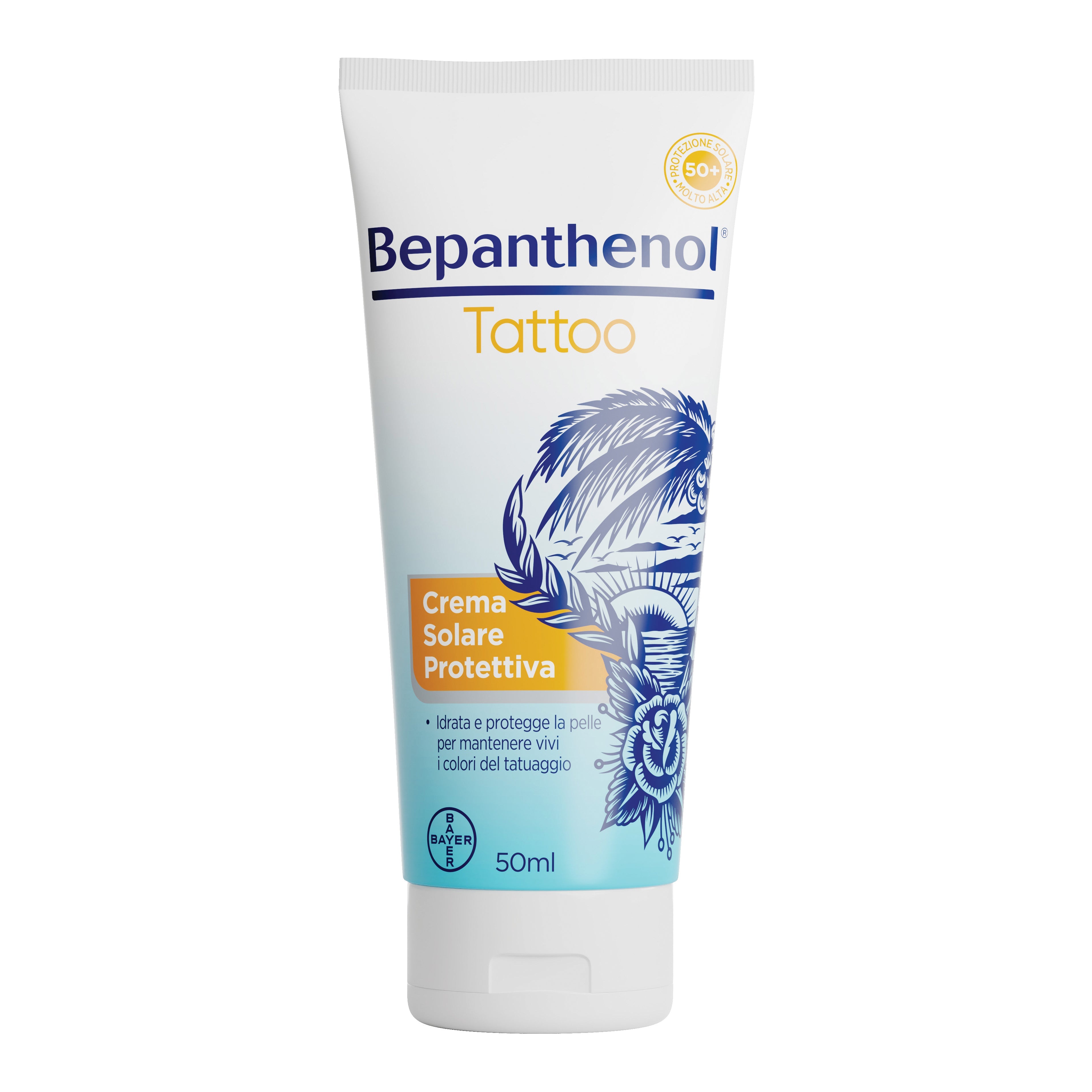 BEPANTHENOL TATTOO CREMA SOLARE PROTETTIVA SPF50+ 50 ML