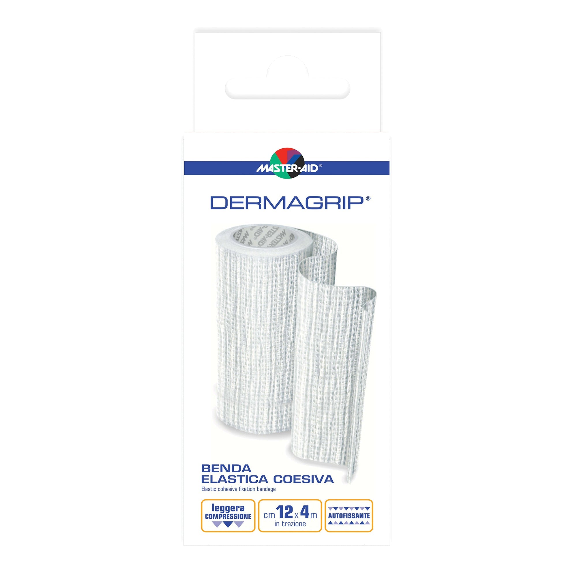 BENDA MASTER-AID DERMAGRIP COESIVA M 4X12 CM 1 PEZZO
