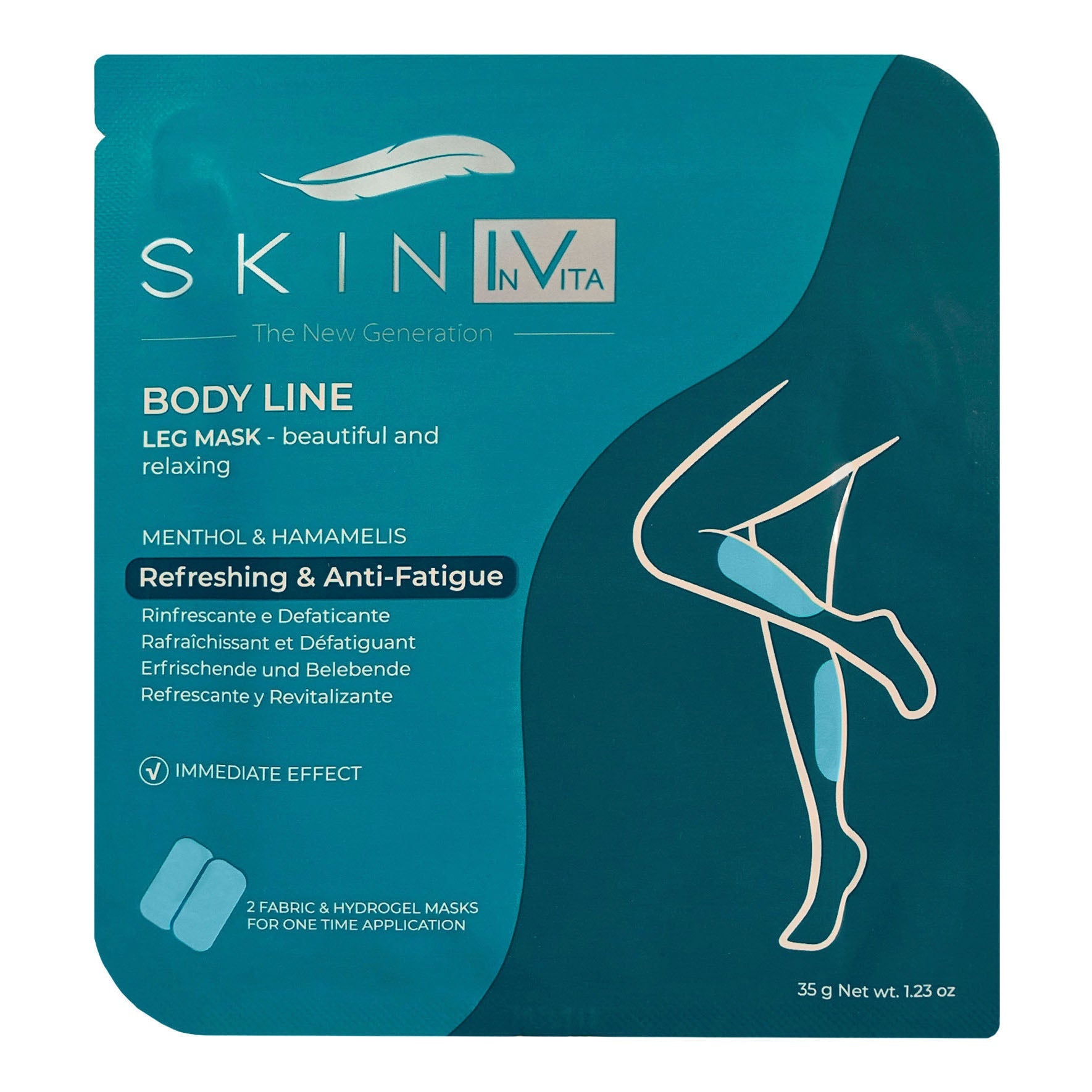 SKIN IV MASCHERA COREANA GAMBE LEGGERE CON MENTOLO E AMAMELIDE