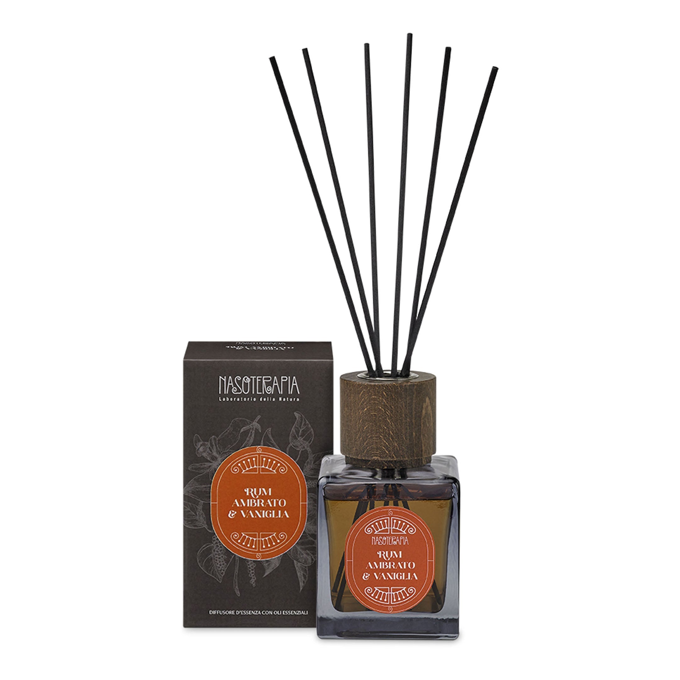 DIFFUSORE BASTONCINI 200 ML RUM AMBRATO E VANIGLIA