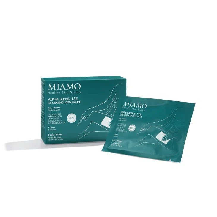 MIAMO BODY RENEW ALPHA BLEND 13% EXFOLIATING BODY GAUZE INBEVUTE 6 BUSTE