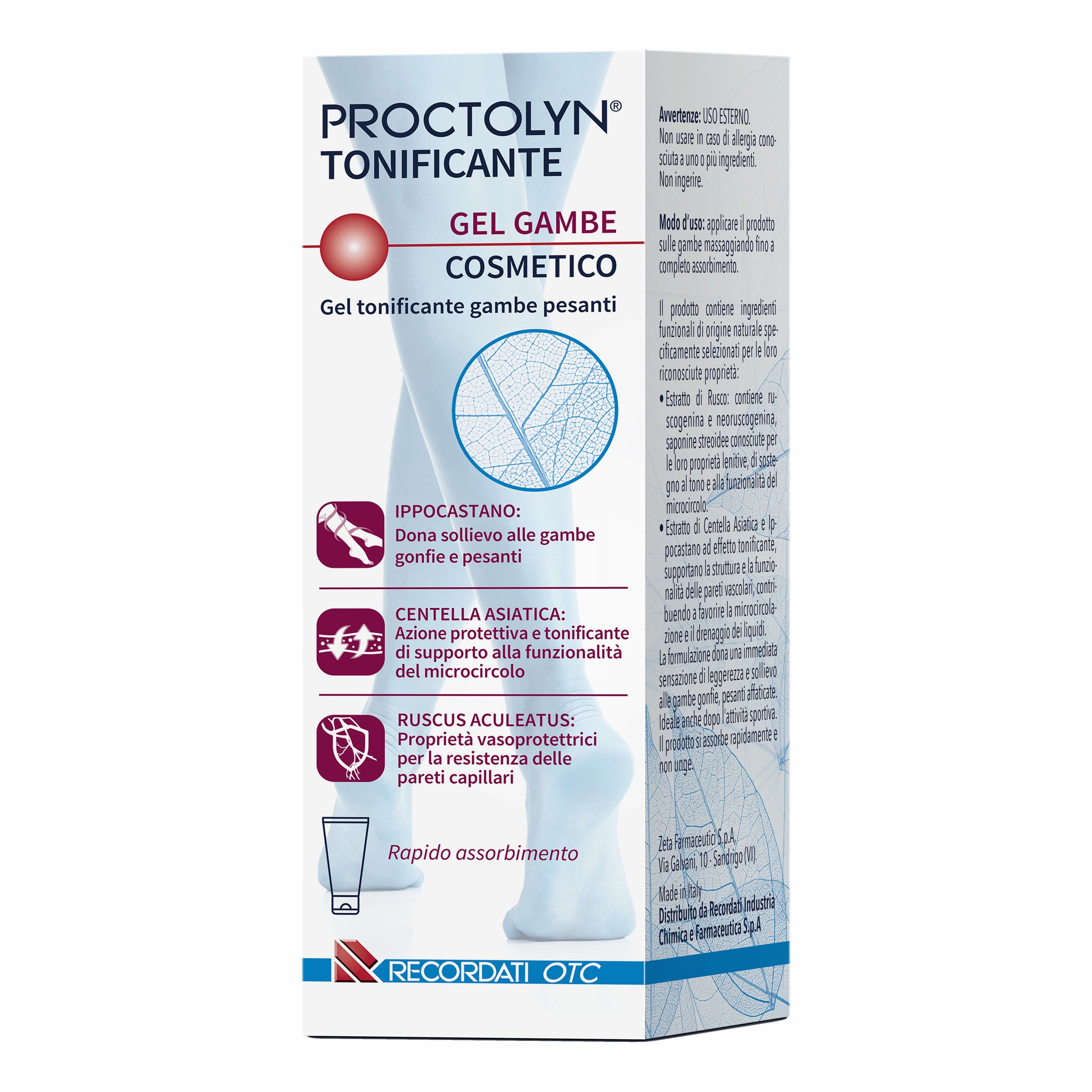 PROCTOLYN TONIFICANTE GEL GAMBE 100 ML