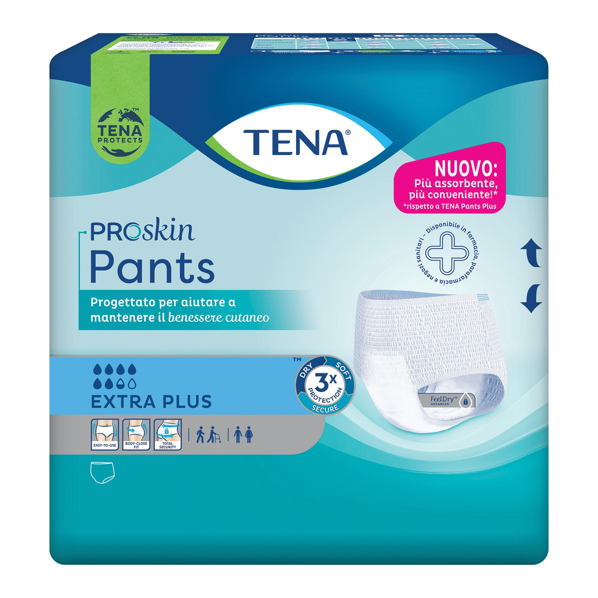 PANNOLONE PER INCONTINENZA TENA PANTS PLUS EXTRAPLUS MEDIUM10 PEZZI