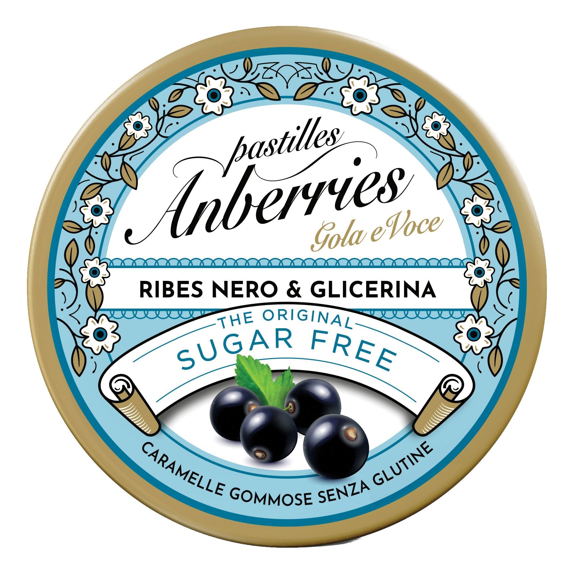 ANBERRIES CLASSICHE RIBES NERO&GLICERINA SENZA ZUCCHERO 50 G