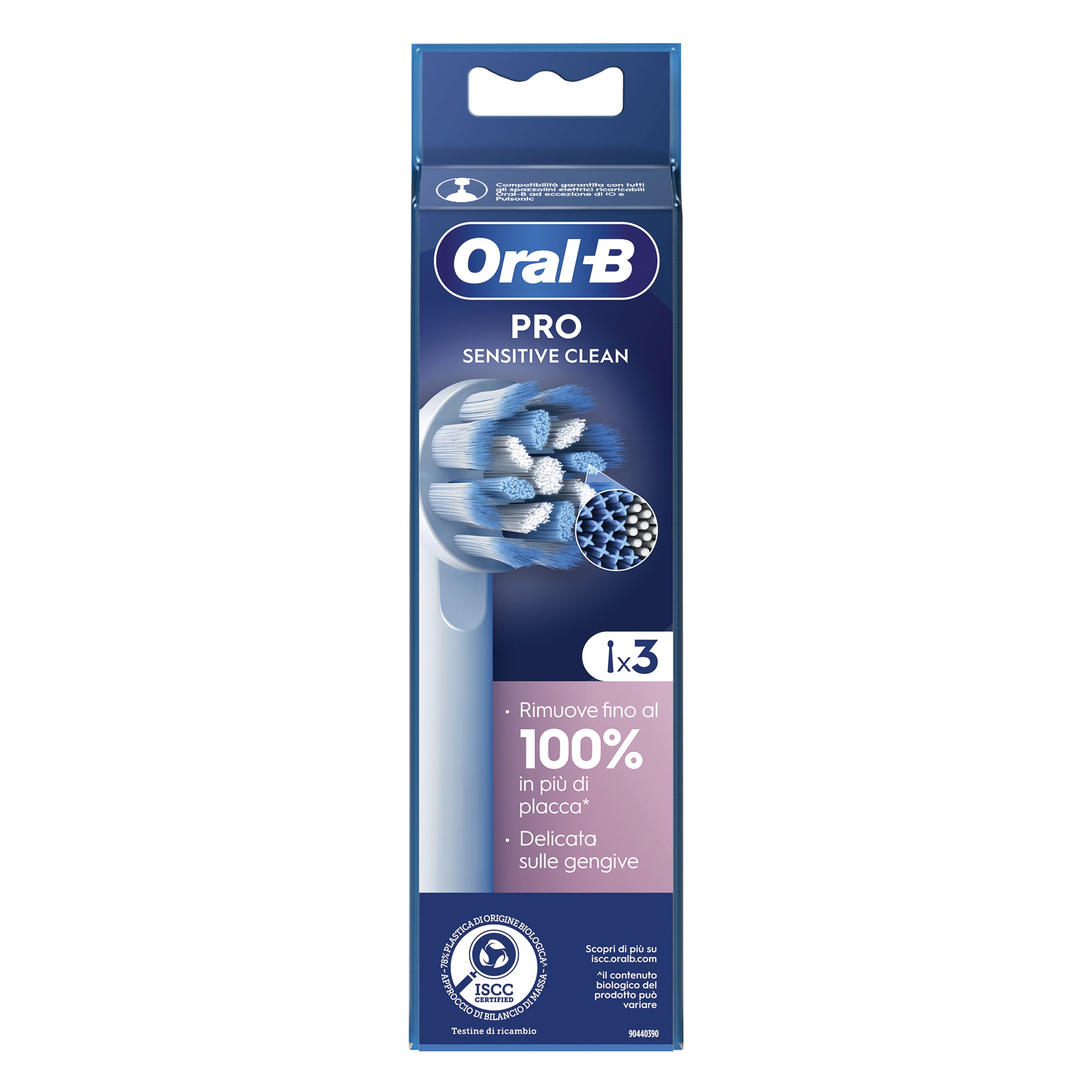 ORALB POWER REFILL EB60-3 SENSITIVE CLEAN 3 PEZZI