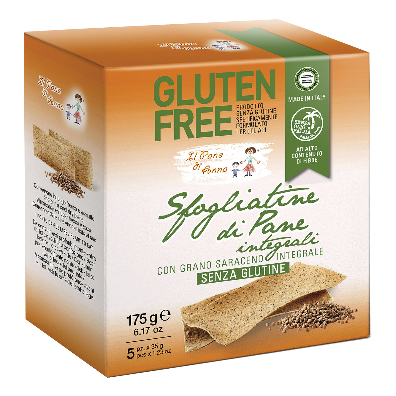 IL PANE DI ANNA SFOGLIATINE PANE INTEGRALE SENZA GLUTINE 315G