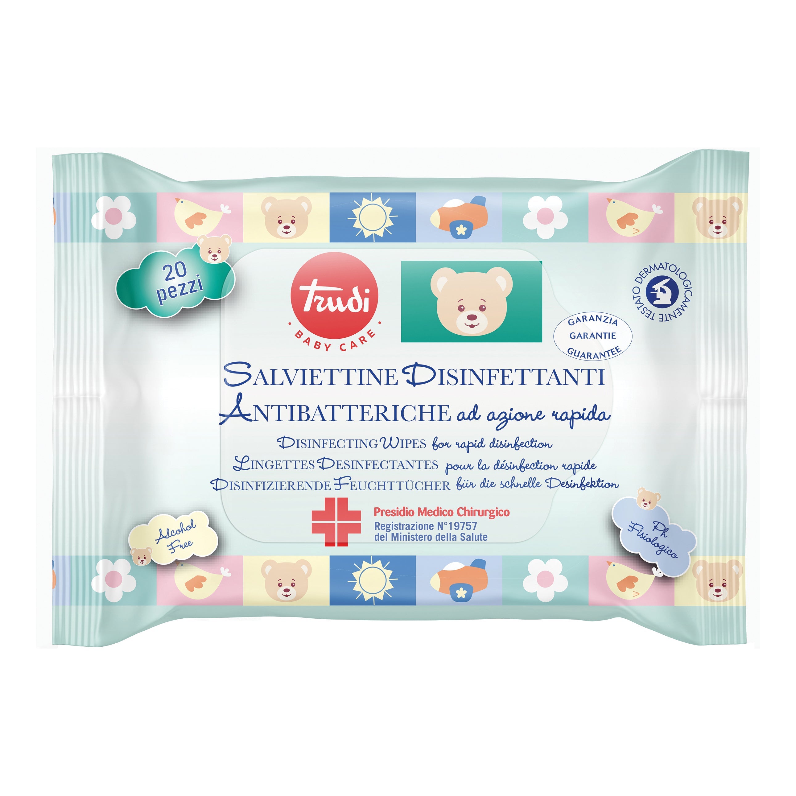 TRUDI BABY CARE SALVIETTINE DISINFETTANTI PMC 20 PEZZI