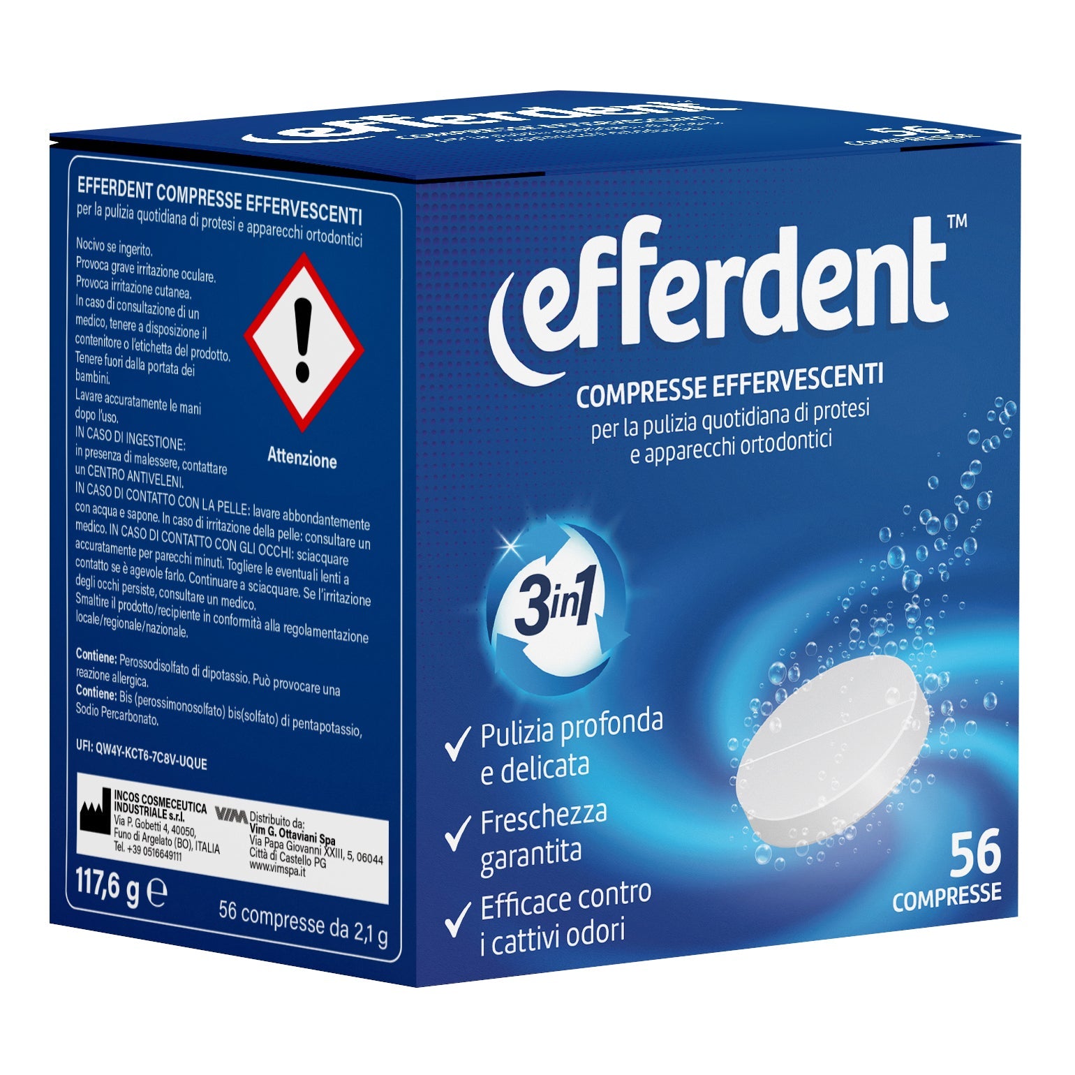 EFFERDENT 56 COMPRESSE EFFERVESCENTI