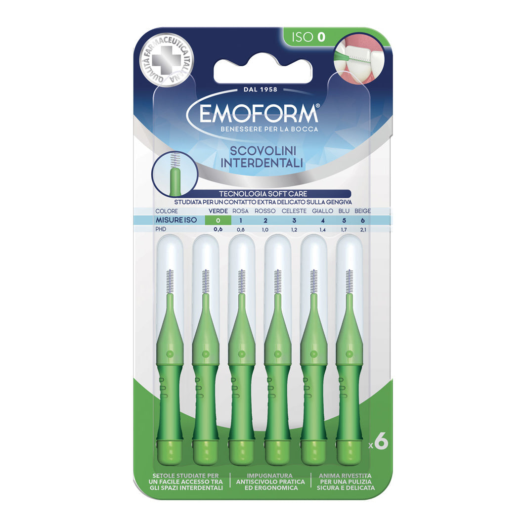 EMOFORM SCOVOLINO ISO 0 VERDE 6 PEZZI