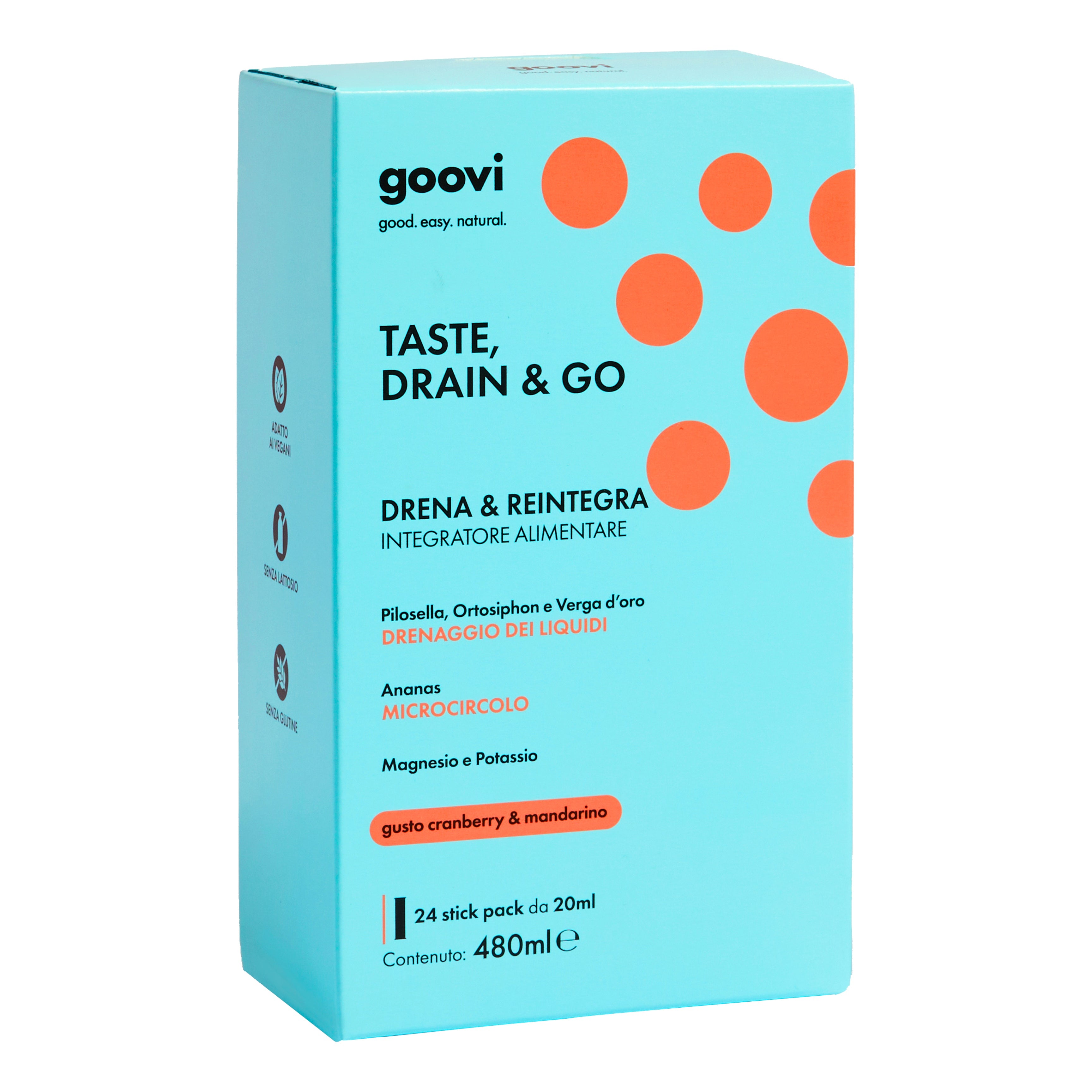 GOOVI DRENANTE CRANBERRY&MANDARINO 24 STICK PACK