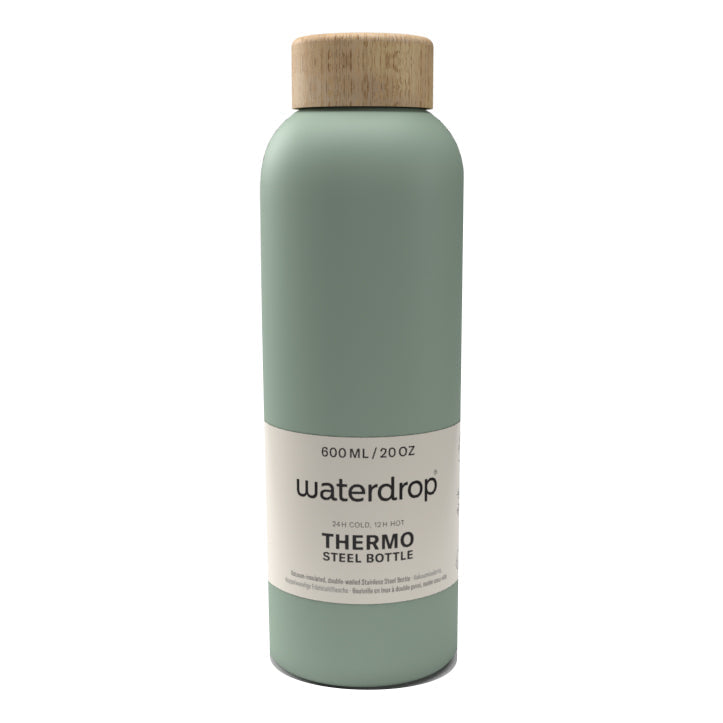 WATERDROP BOTTIGLIA ACCIAIO VERDE OLIVA MATT 600 ML