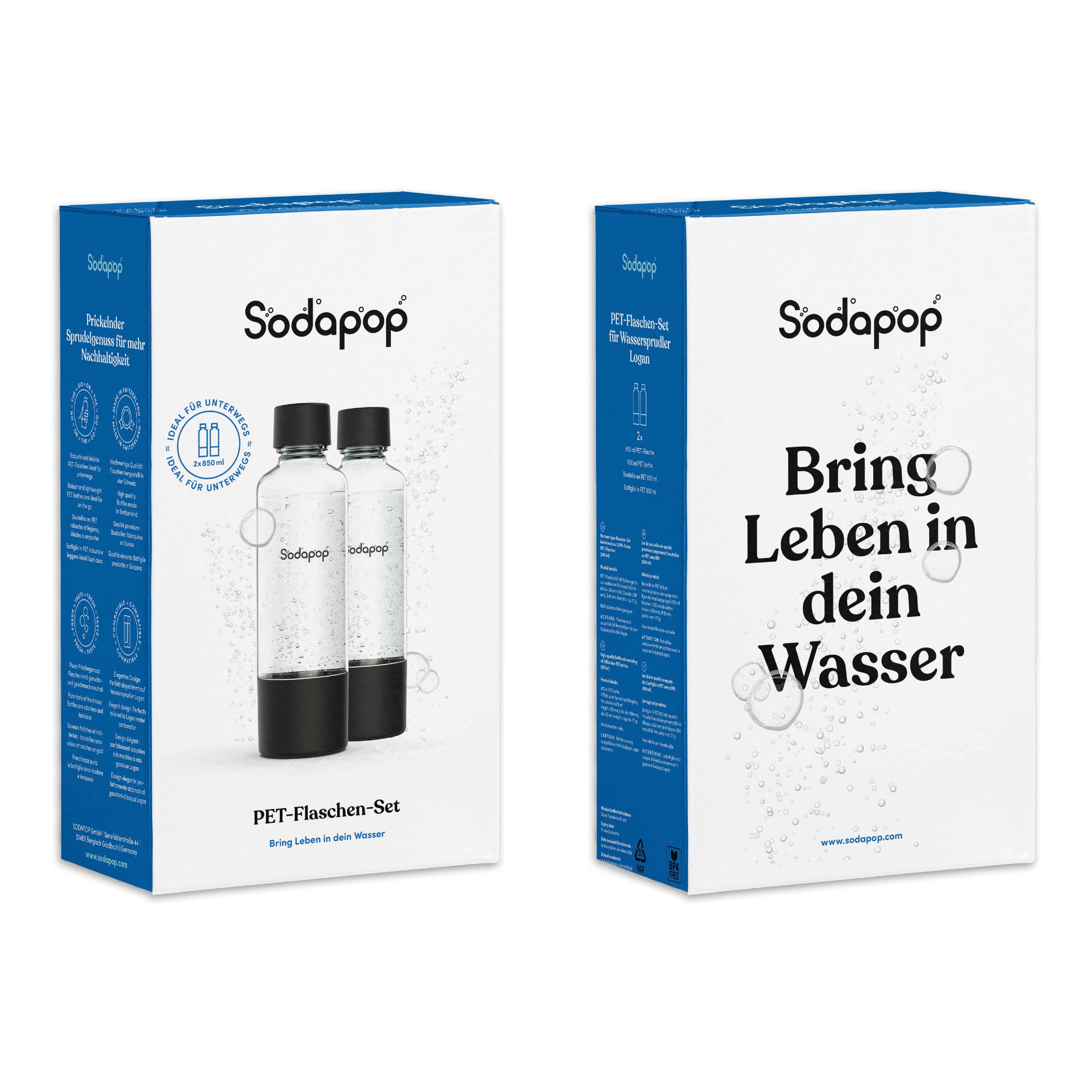 SODAPOP LOGAN BOTTIGLIA IN VETRO 2 PEZZI DA 1 LITRO