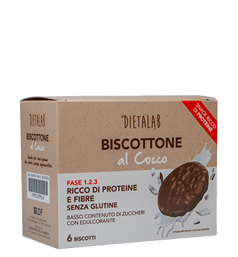DIETALAB BISCOTTONE AL COCCO 6 PEZZI SENZA GLUTINE CON EDULCORANTE