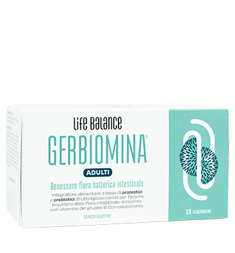 LIFE BALANCE GERBIOMINA ADULTI 10 FLACONCINI DA 10 ML CON EDULCORANTE SENZA GLUTINE