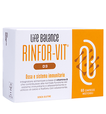 LIFE BALANCE RINFOR-VIT D3 40 COMPRESSE MASTICABILI CON EDULCORANTE SENZA GLUTINE