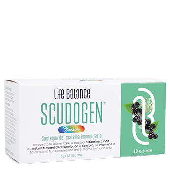 LIFE BALANCE SCUDOGEN JUNIOR 10 FLACONCINI DA 10 ML FRUTTI DI BOSCO SENZA GLUTINE