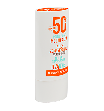 LABORATORIO DELLA FARMACIA SOL STICK SPF 50+ PROTEZIONE MOLTO ALTA ZONE SENSIBILI VISO E CORPO TEXTURE TRASPARENTE RESISTENTE ALL'ACQUA 7,5 ML SENZA PROFUMO