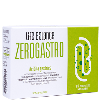 LIFE BALANCE ZEROGASTRO 20 COMPRESSE MASTICABILI CON EDULCORANTE SENZA GLUTINE
